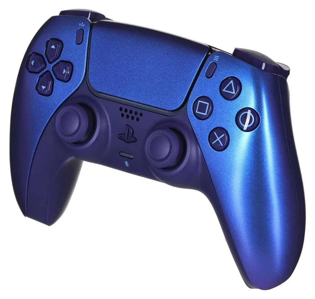 Manette DualSense PS5 Chrome Indigo Sony avec gâchettes adaptatives V2