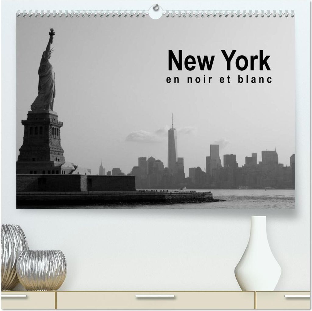 New York en noir et blanc (Calendrier mural 2026 DIN A2 vertical) calendrier de bureau