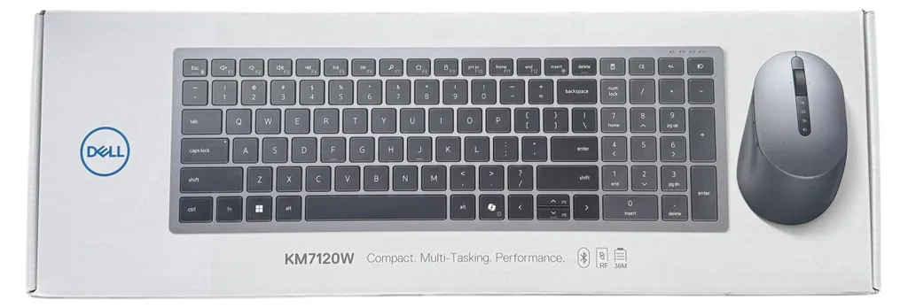 Dell KM7120W Ensemble Clavier et Souris Sans Fil Bluetooth et 2,4 GHz