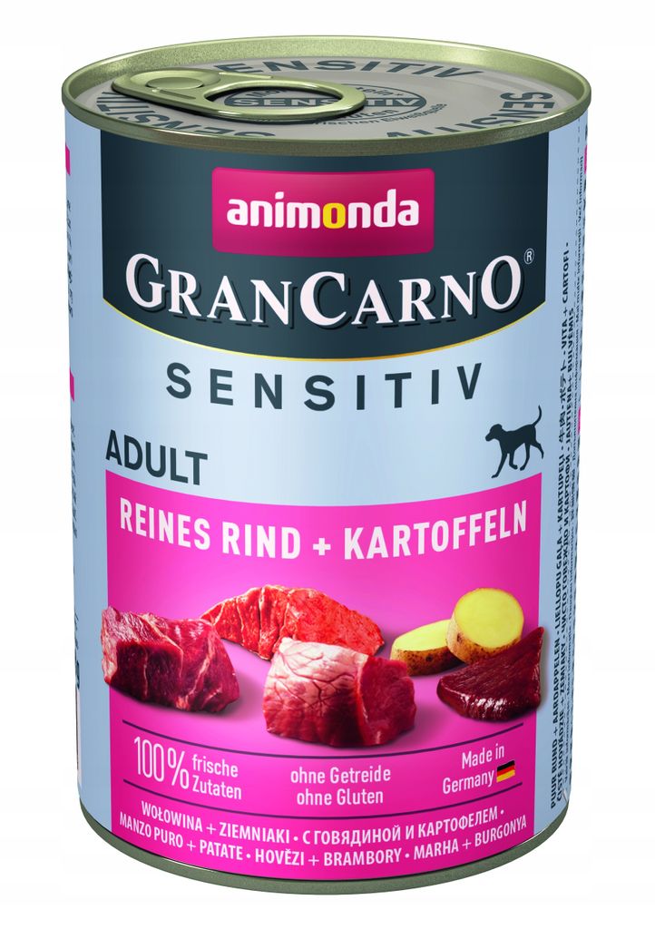 ANIMONDA Grancarno Sensitiv wołowina z ziemniakami - mokra karma dla psa - 400g