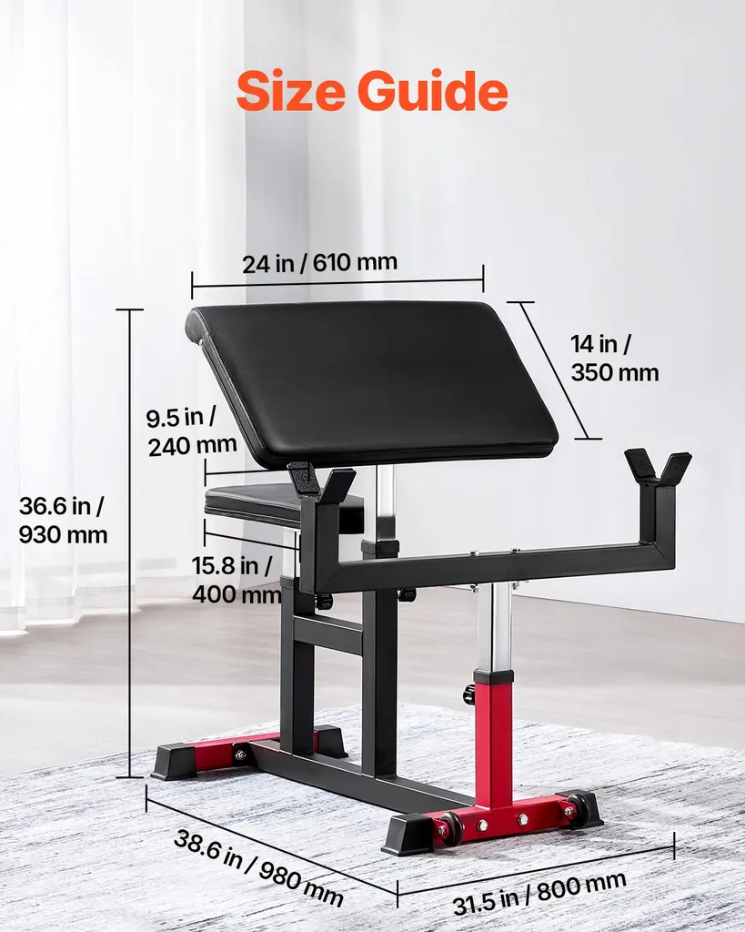 Machine à biceps VEVOR Charge Max 200 kg pour Musculation à la Maison