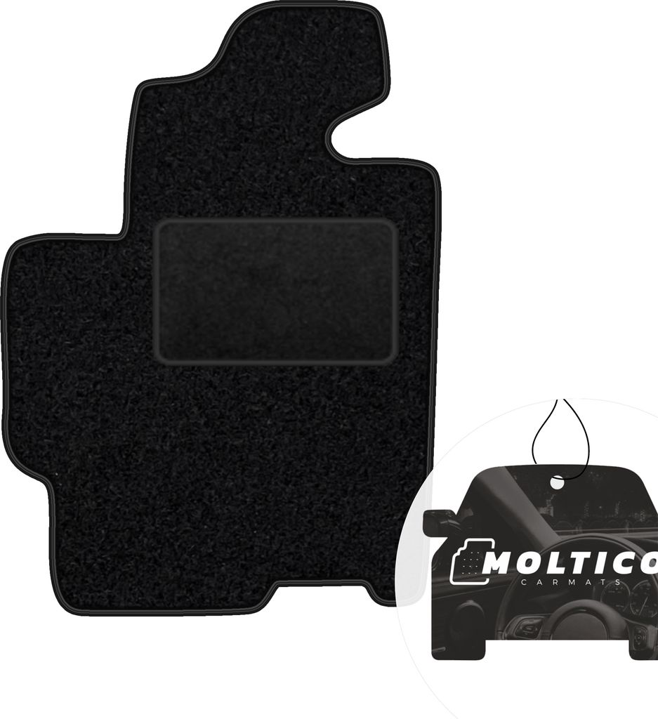 moto-MOLTICO Fahrer Fußmatte Auto Velours Fahrerseite Autoteppiche Schwarz Fahrermatte 1-teilig passend für Mazda Premacy 1999-2005