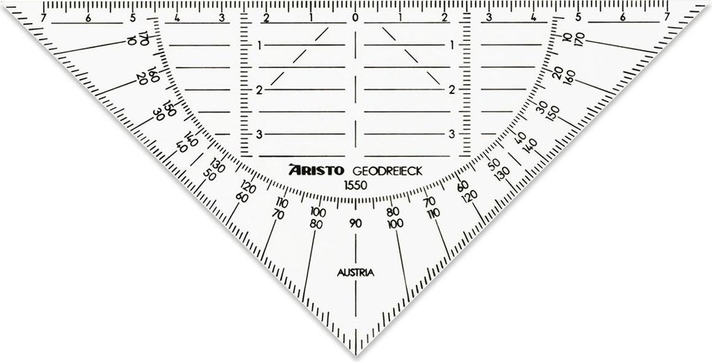 Aristo TZ-Dreieck 16 cm transparent, extrem biegsam, ohne Facette