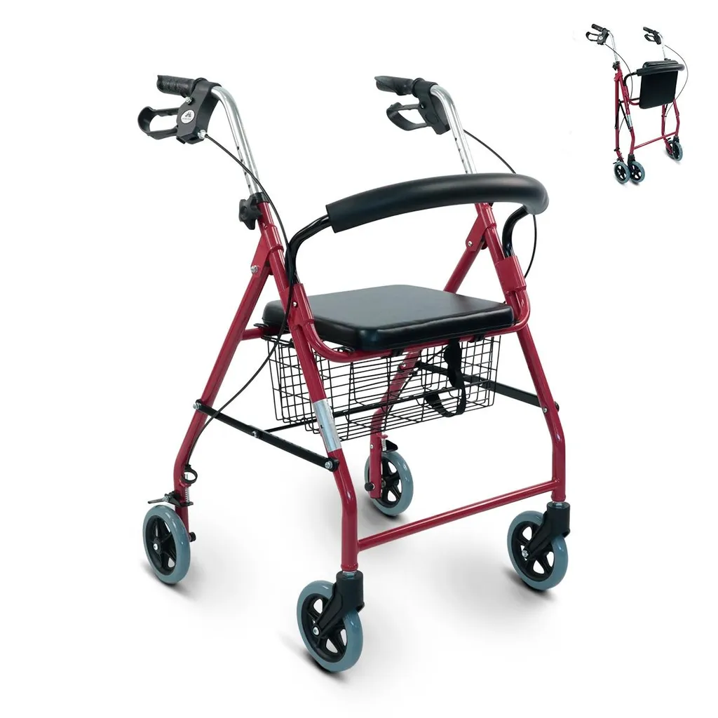 Déambulateur stable pour limiter la fatigue avec assise et freins sûrs