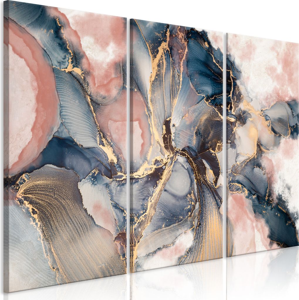 Italienischer Leinwand Leinwandbild - Sentimental Journey (3 Parts) 90x60 cm Abstrakt f-C-10019-b-a