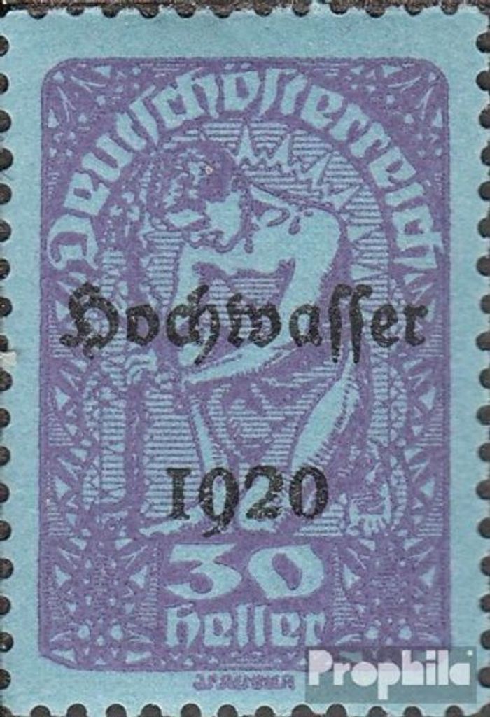 Briefmarken Österreich 1921 Mi 345 postfrisch Hochwasser