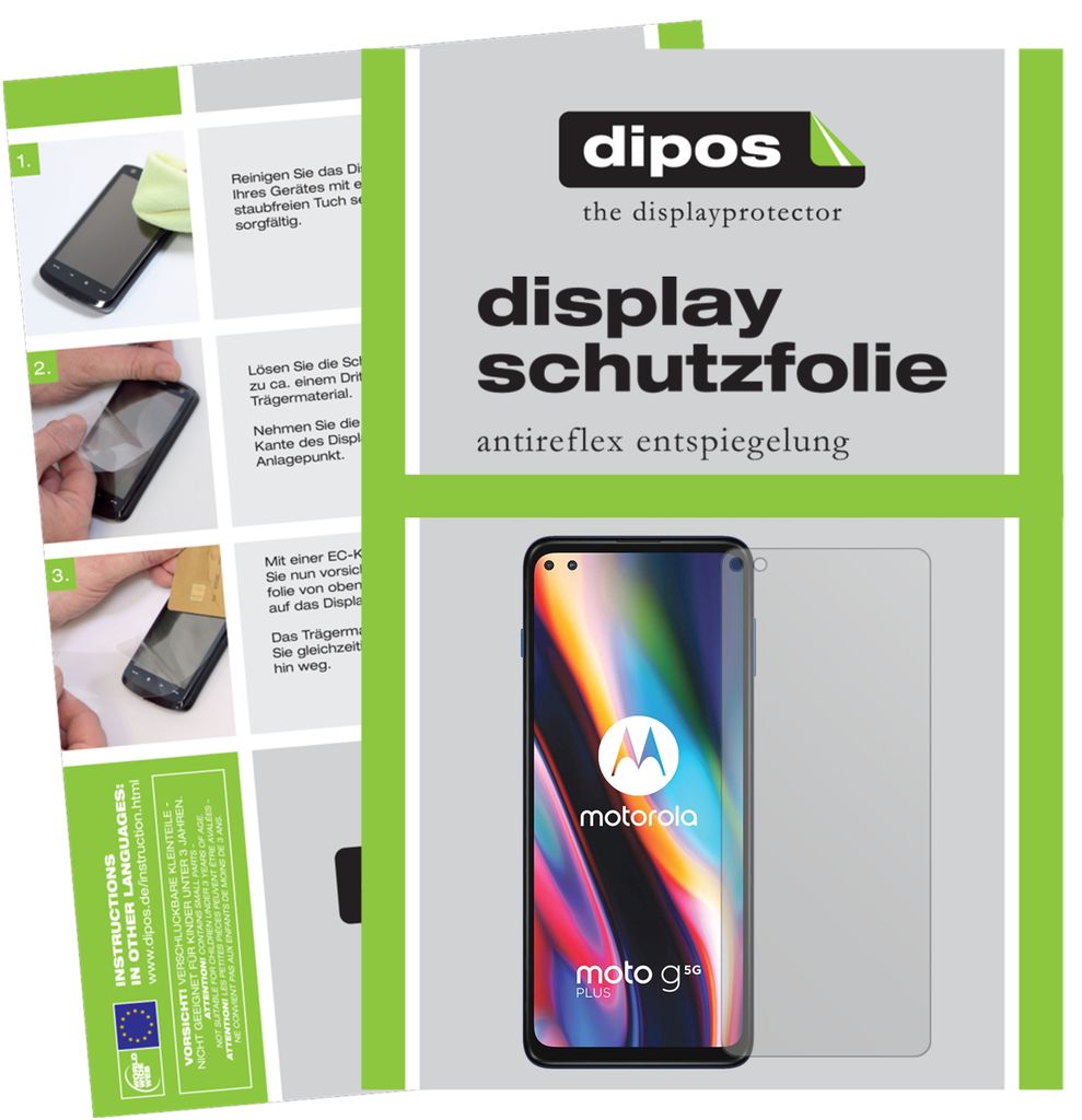2x Schutzfolie für Motorola Moto G 5G Plus matt Displayschutzfolie Folie Display Schutz dipos