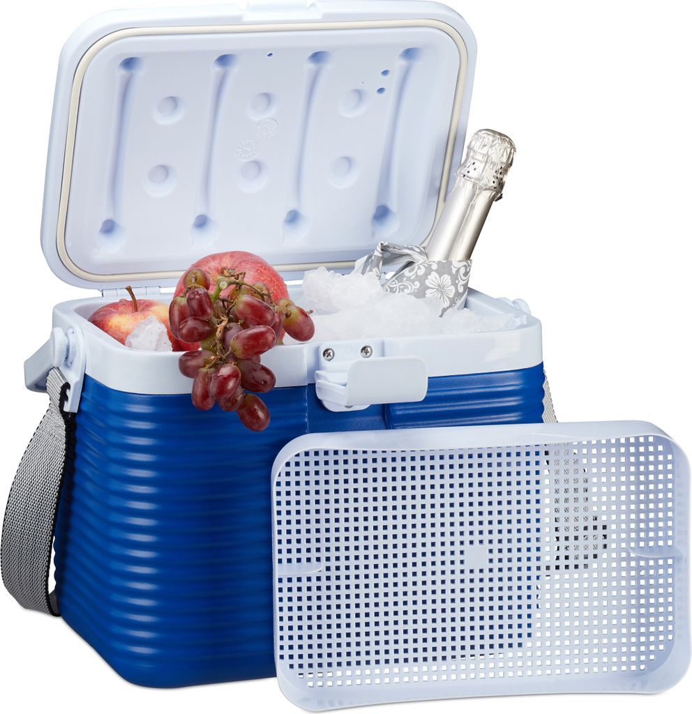 Relaxdays malý chladiaci box, s rukoväťou, popruh na Obrázok produktu 
