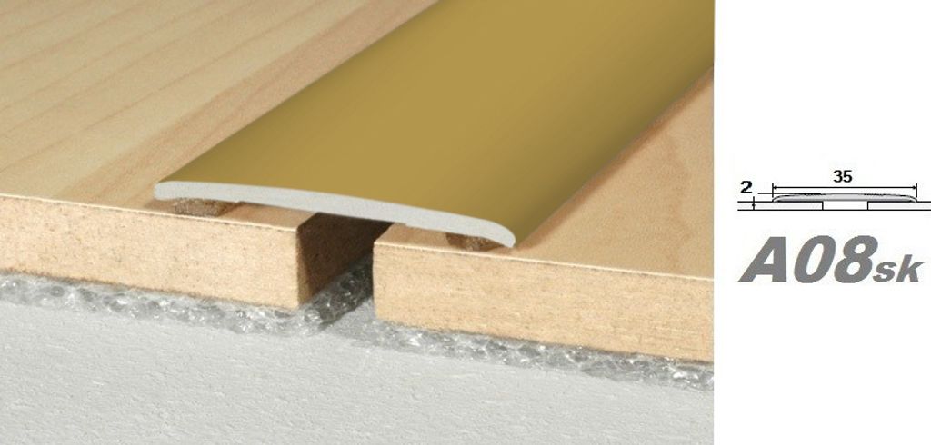 Effector Übergangsprofile aus eloxiertem Aluminium - Übergangsschiene Bodenleiste - (1,8 Meter gold) Übergangsleiste Bodenleisten Profile Alu Le...
