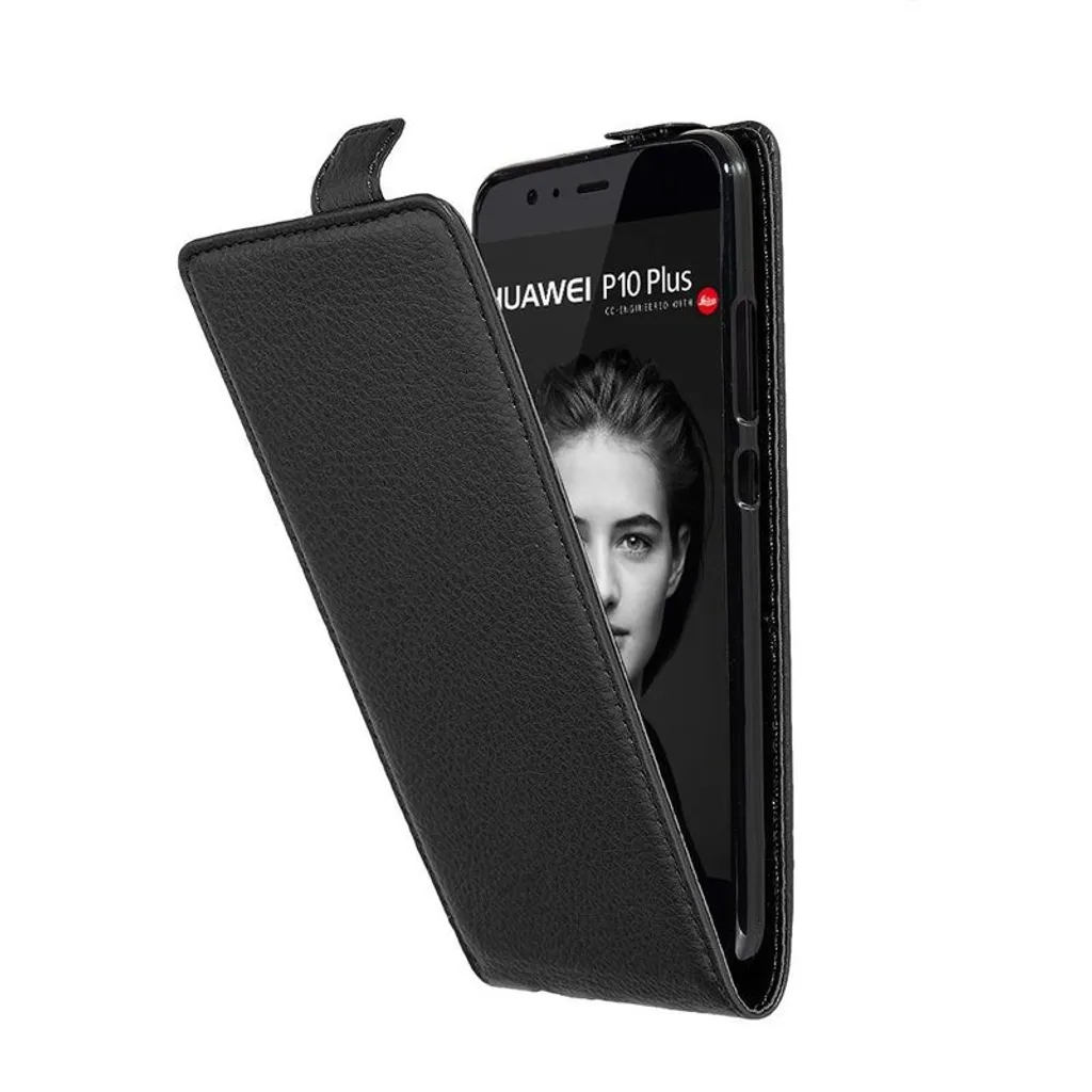 Custodia Wallet Huawei P10 PLUS Cadorabo - Look Ecopelle Nero Elegante
