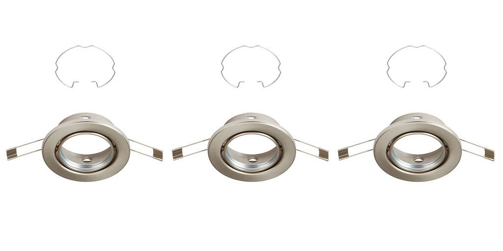 Lampe LED encastrée BRILONER LEUCHTEN RENG, IP23, nickel Image du produit 