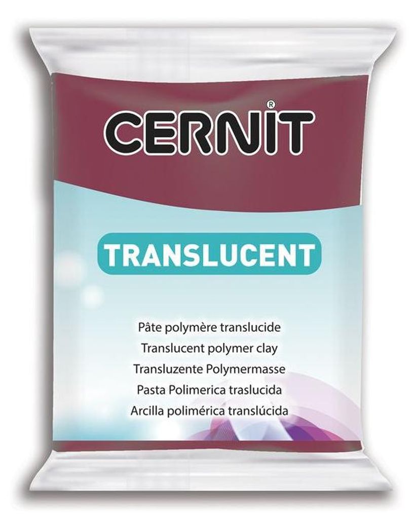 Cernit Translucent Modelliermasse 56 g - Bordeaux Produktbild 