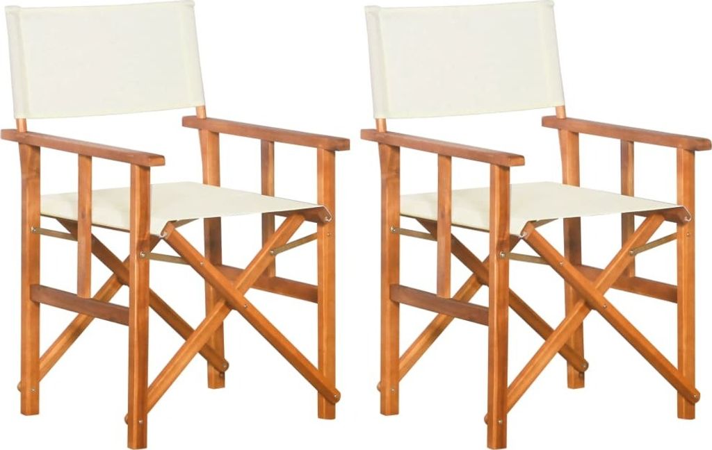 The Living Store Regiestühle 2 Stk. Massivholz Akazie