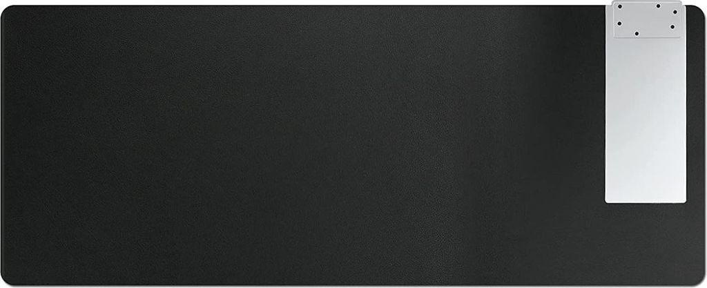 XXL-Mauspad aus Kunstleder - Schreibtischunterlage 80 x 32 cm schwarz - Rutschfeste Unterseite