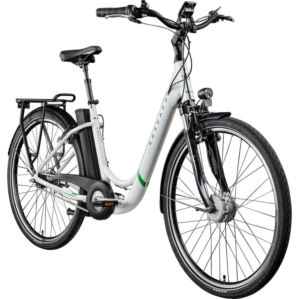 Zündapp Z517 E Bike Damenfahrrad 28 weiß/grün Produktbild 