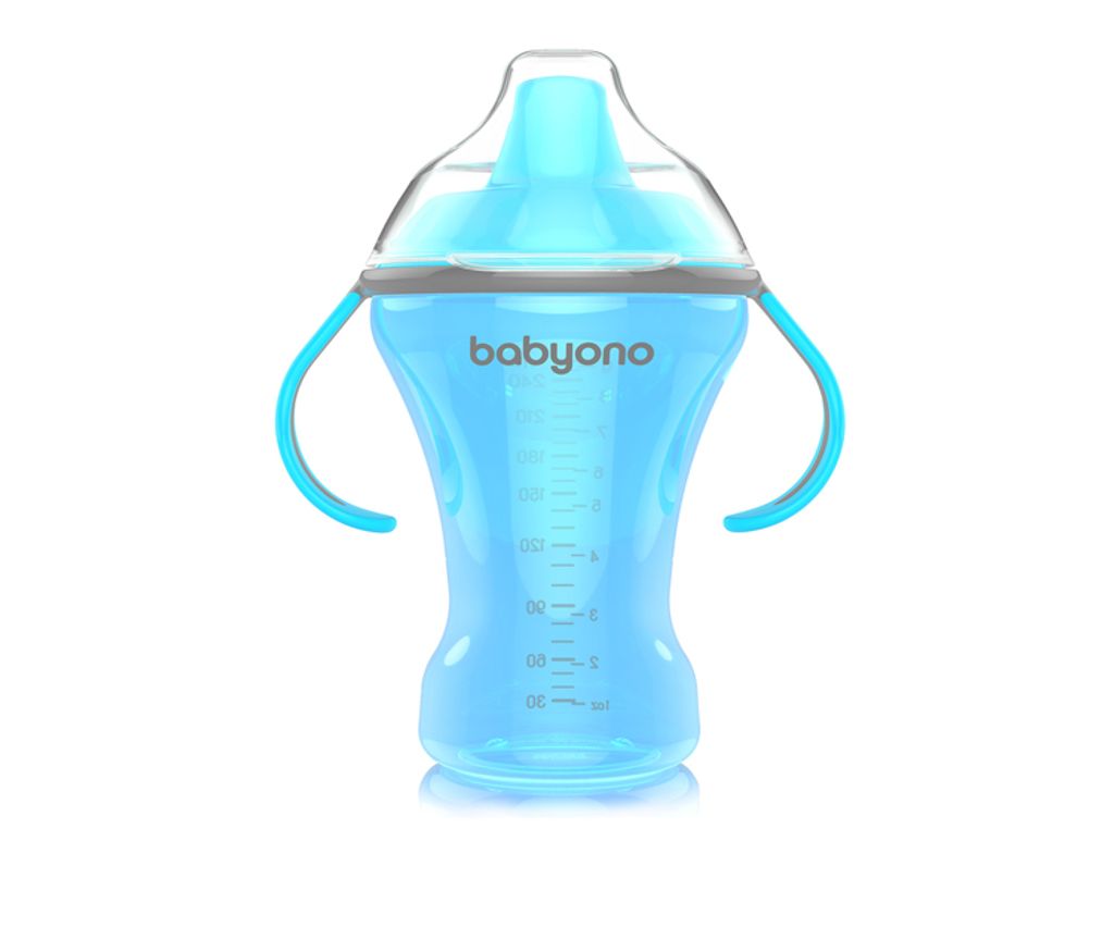 Tropffreier Becher mit hartem Trinker BabyOno - blau