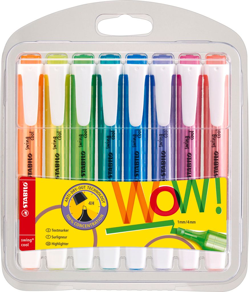 Stabilo® 275/8 zakreślacz swing® cool - plastikowe etui z 8 Zdjęcie produktu 