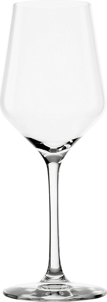 Stölzle Lausitz Weißweingläser Revolution 365ml 12er Set Weißweinkelche 2x SP41815 + Gratis 4er Set EKM Living Edelstahl Trinkhalme