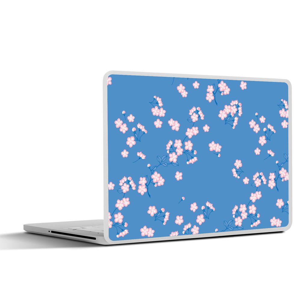 MuchoWow Laptop Aufkleber Sticker Cover Muster - Sakura - Blumen 36.5x27.5 cm - Laptop-Sticker