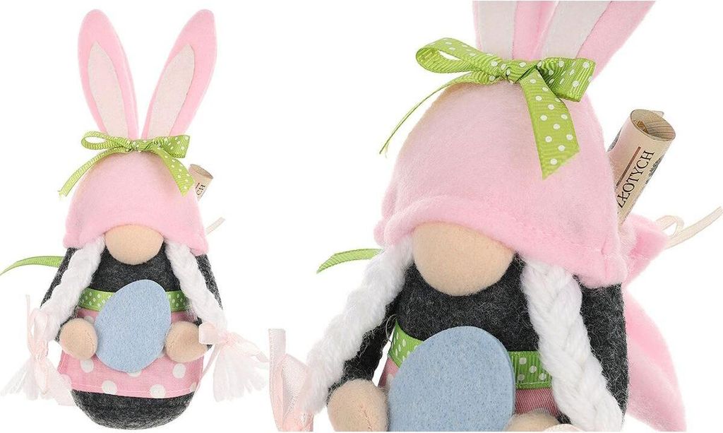 Deko-objekt Zwerg Frühlingsdekoration Zuhause Hase Frühlingsdekoration Rosa 20cm