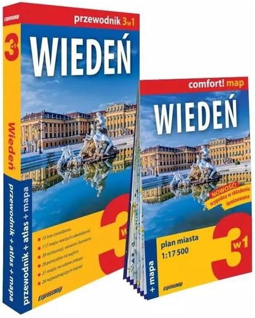 Komfort! karte Wien 3in1 Reiseführer+Atlas+Karte