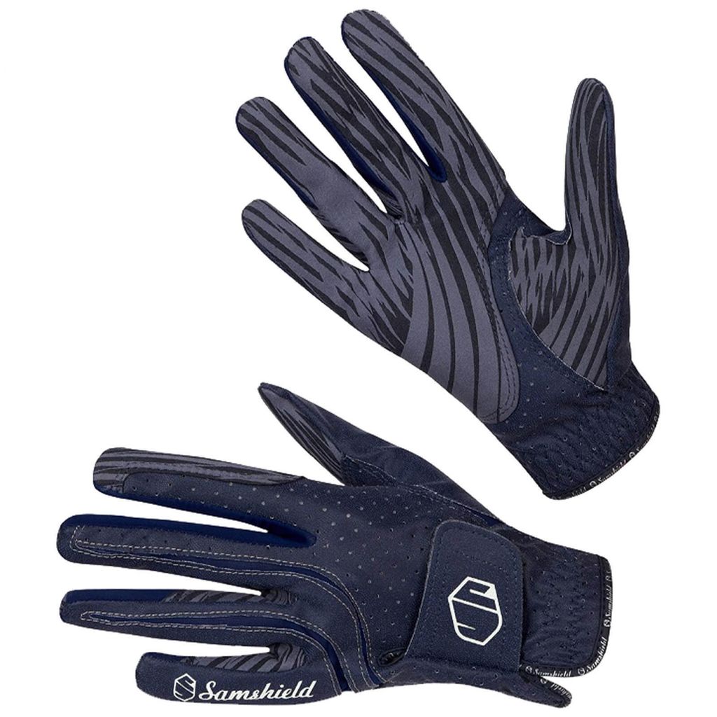 Samshield V-Skin Reithandschuhe unisex, Größe:7.5, Farbe:blau
