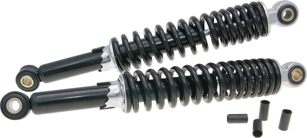 BestPrice Stoßdämpfer Satz 260mm schwarz kompatibel mit Scooter, Roller, Mofas und Mopeds