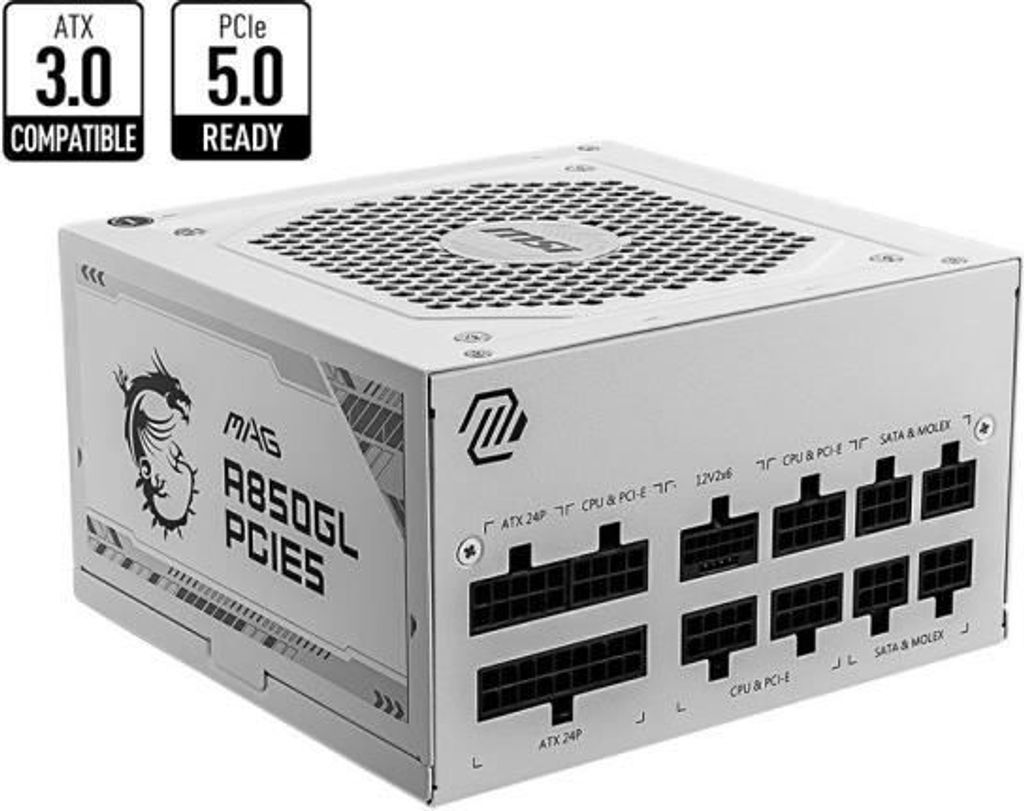 MSI - MAG A850GL PCIE5 WHITE - Internal power supply - 850W Immagine del prodotto 