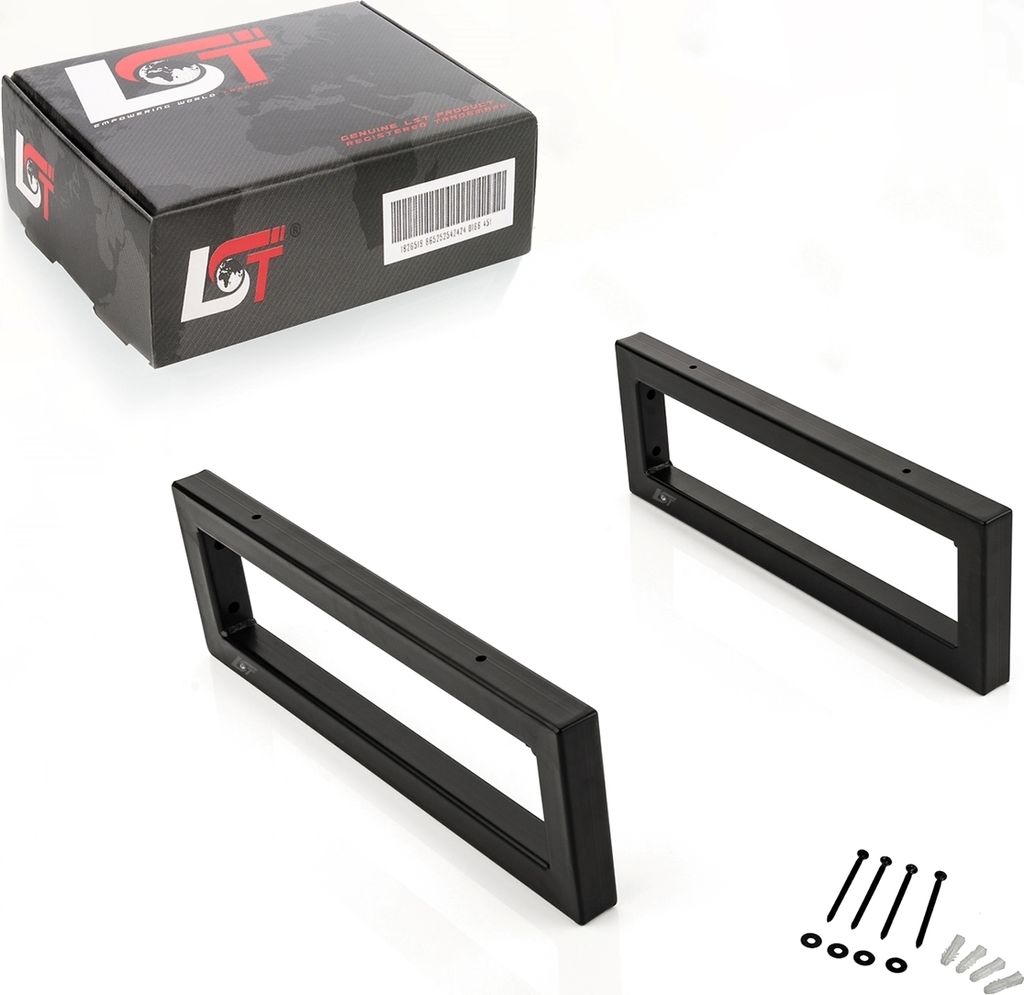 2x Wandkonsole Waschtischhalterung Regalträger matt schwarz Produktbild 