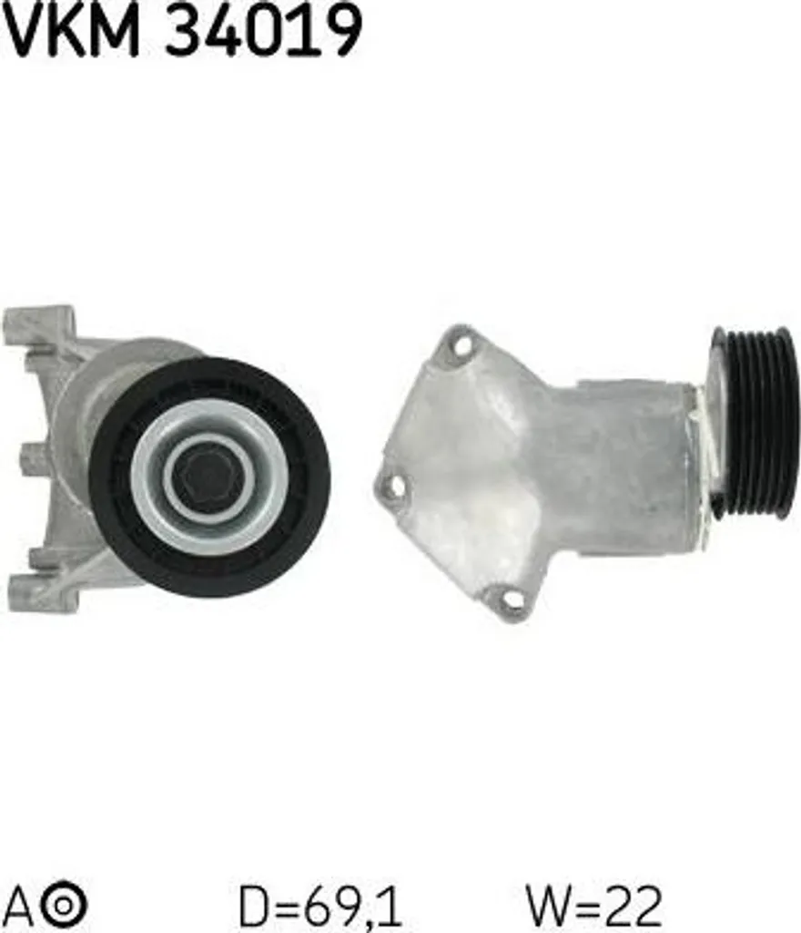 Rouleau Tendeur SKF Haute Résistance VKM 34019 - Qualité OE Ford