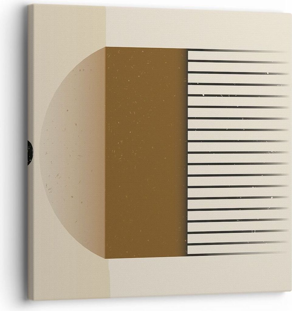 Bild auf Leinwand - Leinwandbild - Einteilig - Abstraktion Geometrisch Boho - 30x30cm - Wand Bild - Wanddeko - Wandbilder - Leinwanddruck - Bilder ...