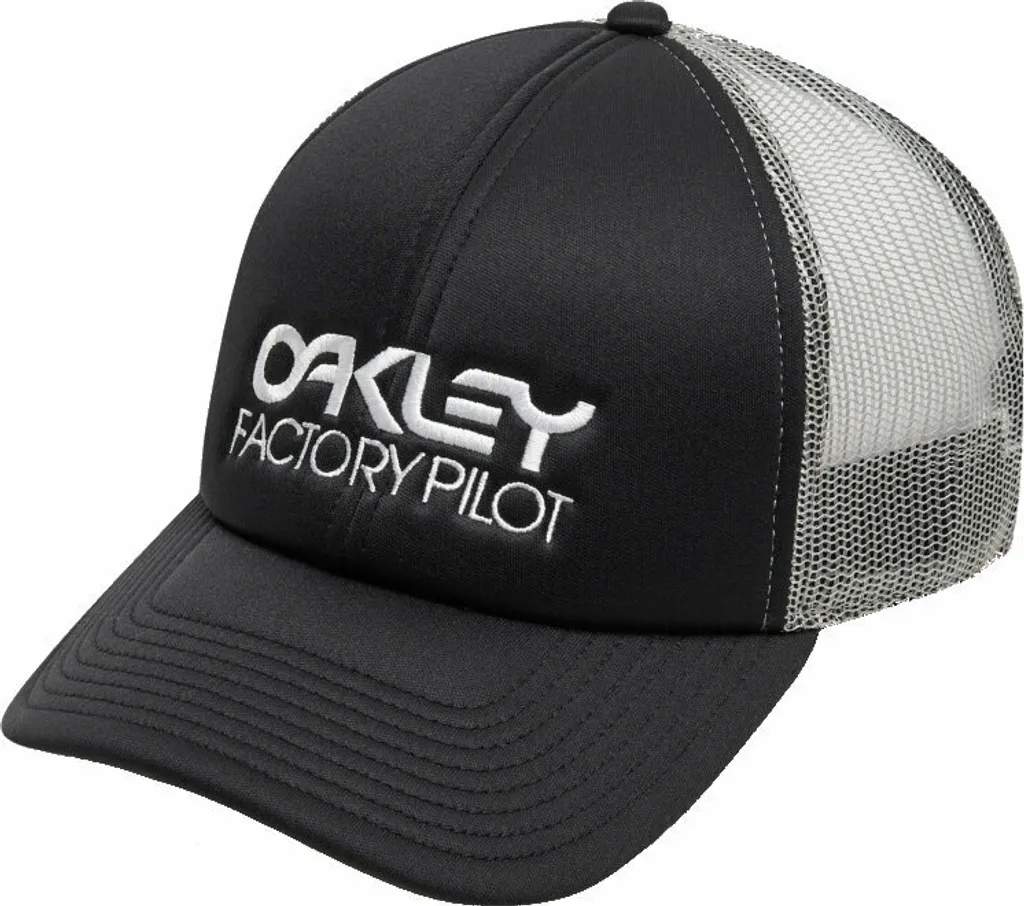 Casquette Trucker Oakley Factory Pilot Noire Ajustable pour Homme et Femme