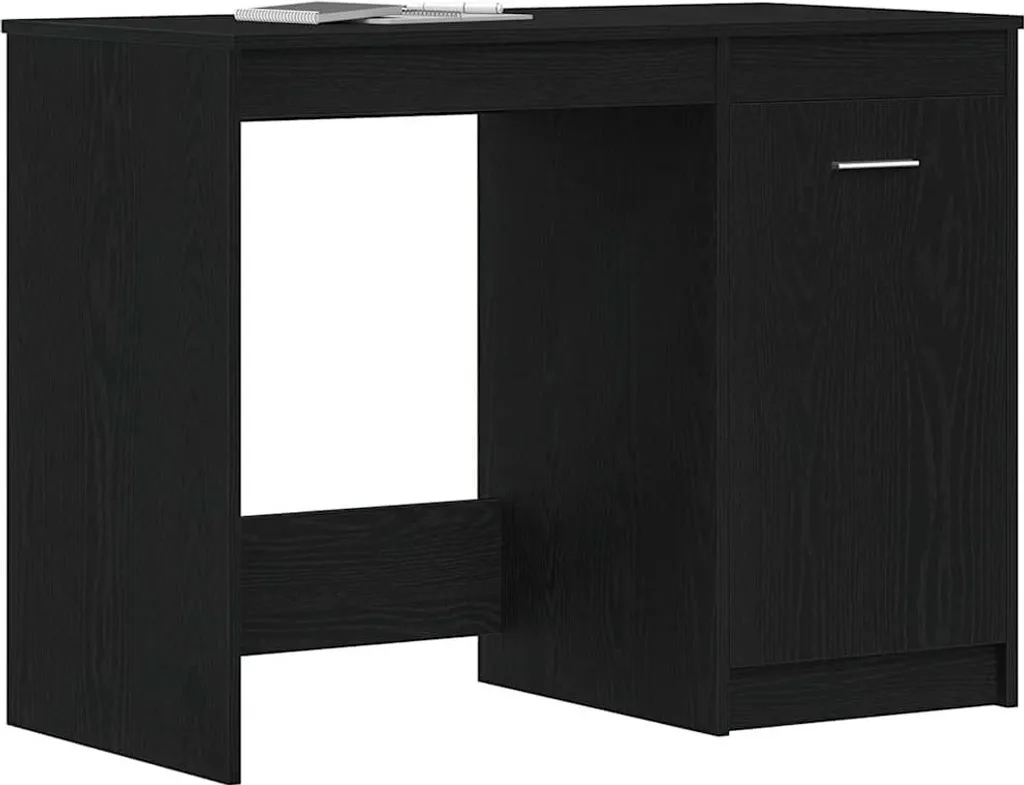 scrivania vidaXL look rovere nero 100 x 50 x 76 cm