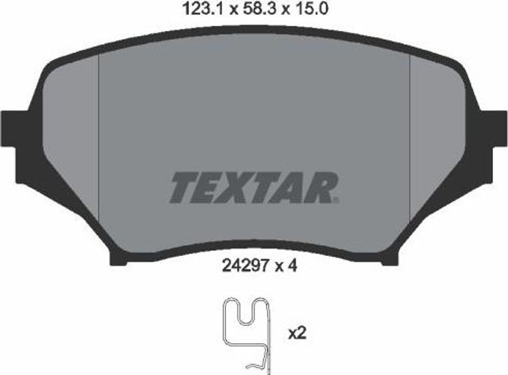 TEXTAR 2429701 Bremsbelagsatz, Scheibenbremse OE N77Y3328ZB kompatibel mit MX-5