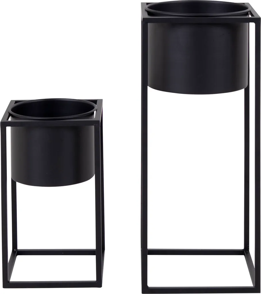 Pot pour Plante Noir Marimba Lot de 2 : Solution Anti-Fuite et Design Pur