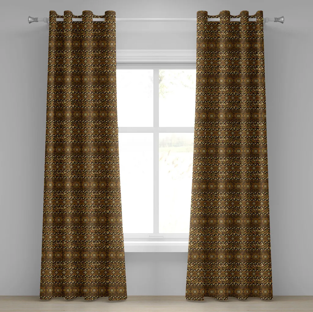 Rideau à œillets imprimé animalier Zambie en tissu premium 280x245