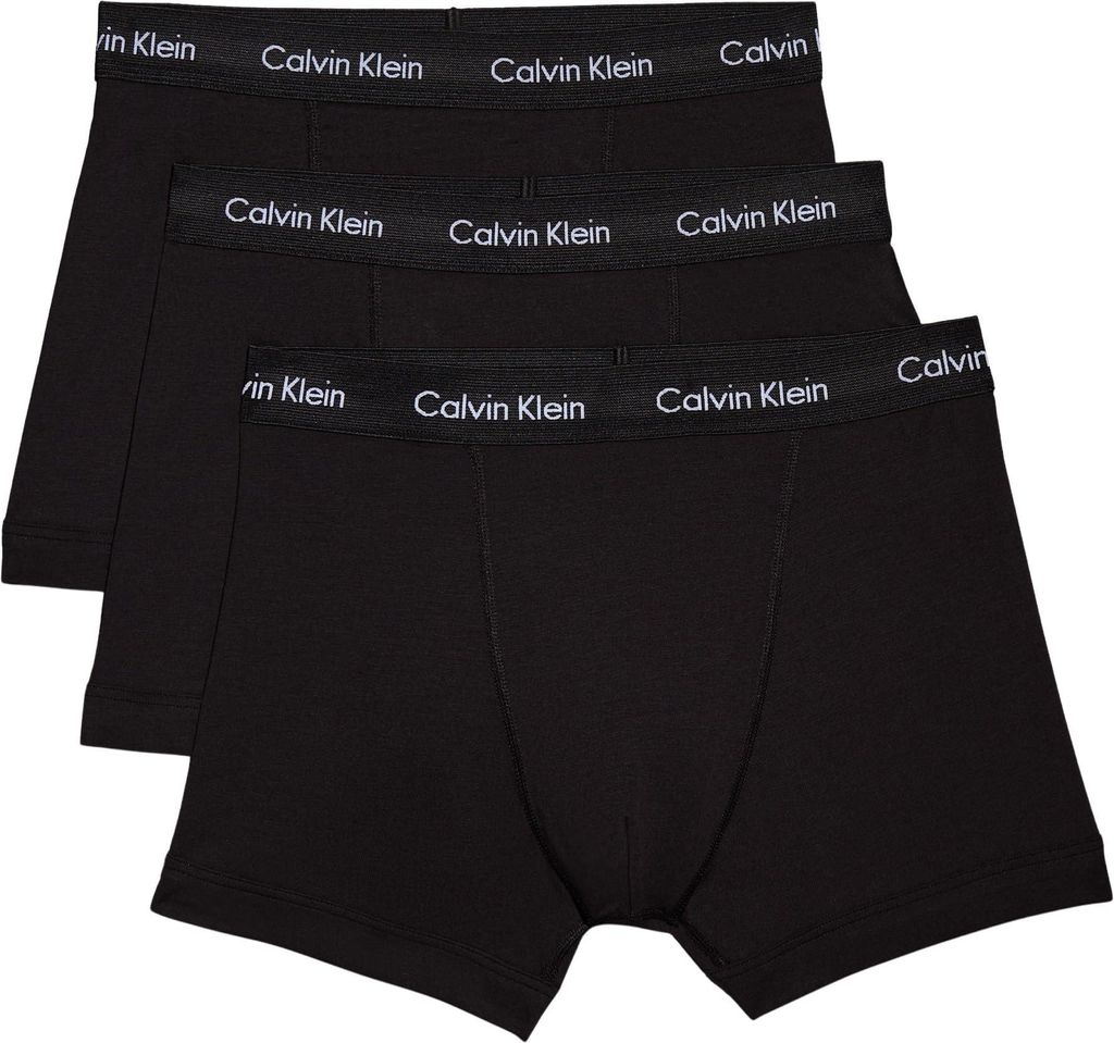 Calvin Klein Herren Boxershorts Baumwolle Trunk Rise 3er Produktbild 