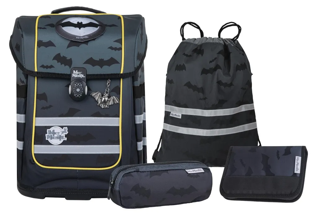 McNeill Ergo Compacto Set 5 pcs Darker Night - Sac d'école gris foncé