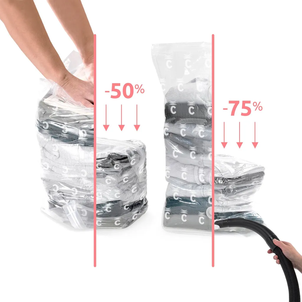 Compactor Lot 6 Sacs Rangement Sous Vide Compact Express 30x20x50cm - 2
