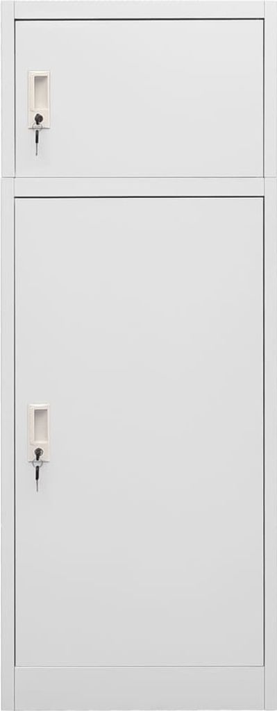 vidaXL Armadio a sella grigio chiaro 53x53x140 cm acciaio Immagine del prodotto 