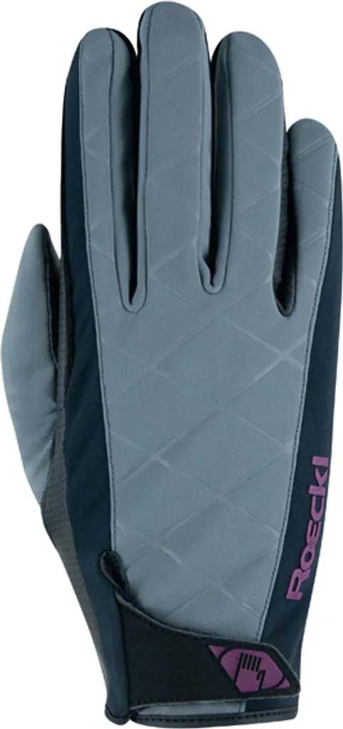 Gants d'équitation d'hiver Roeckl Wattens gris foncé pour le travail