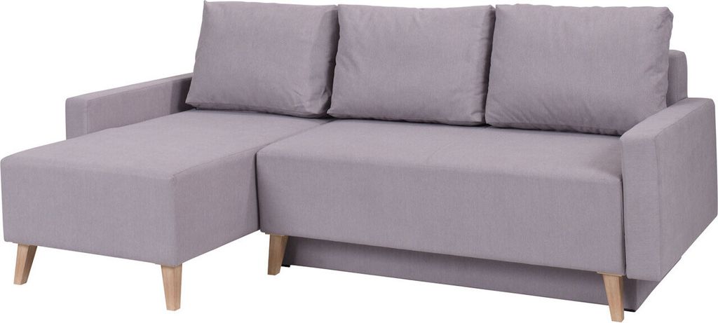 Ecksofa Eckcouch OVIO moric 06 links mit Schlaffunktion und Bettkasten