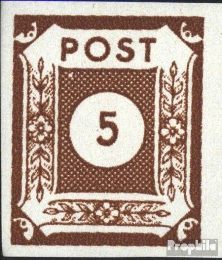 Briefmarken Sowjetische Zone (All.Bes.) 1945 Mi 42II, weißer Punkt unter P postfrisch Ziffer im Kreis