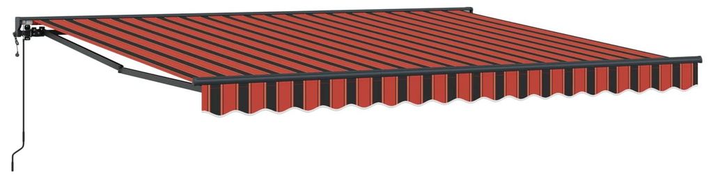 Markisenstoff mit Orange und Braun 350 x 250 cm Polyester