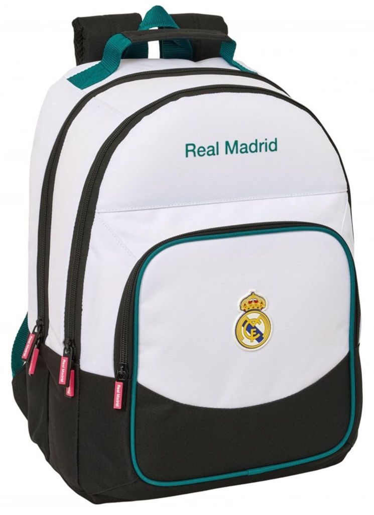 Safta Real Madrid 26/27 Double 21.5l Rucksack Weiß  Kinder Produktbild 