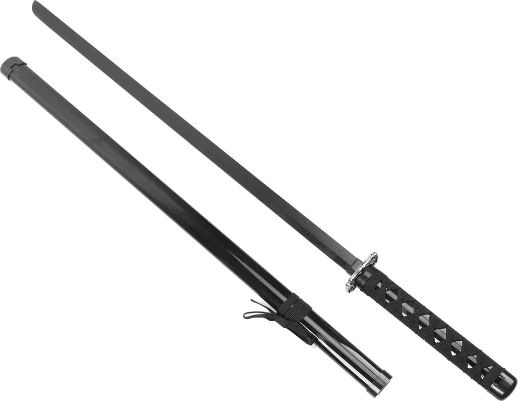Accessoire cosplay épée en bois dragon noir pour déguisement d'enfant