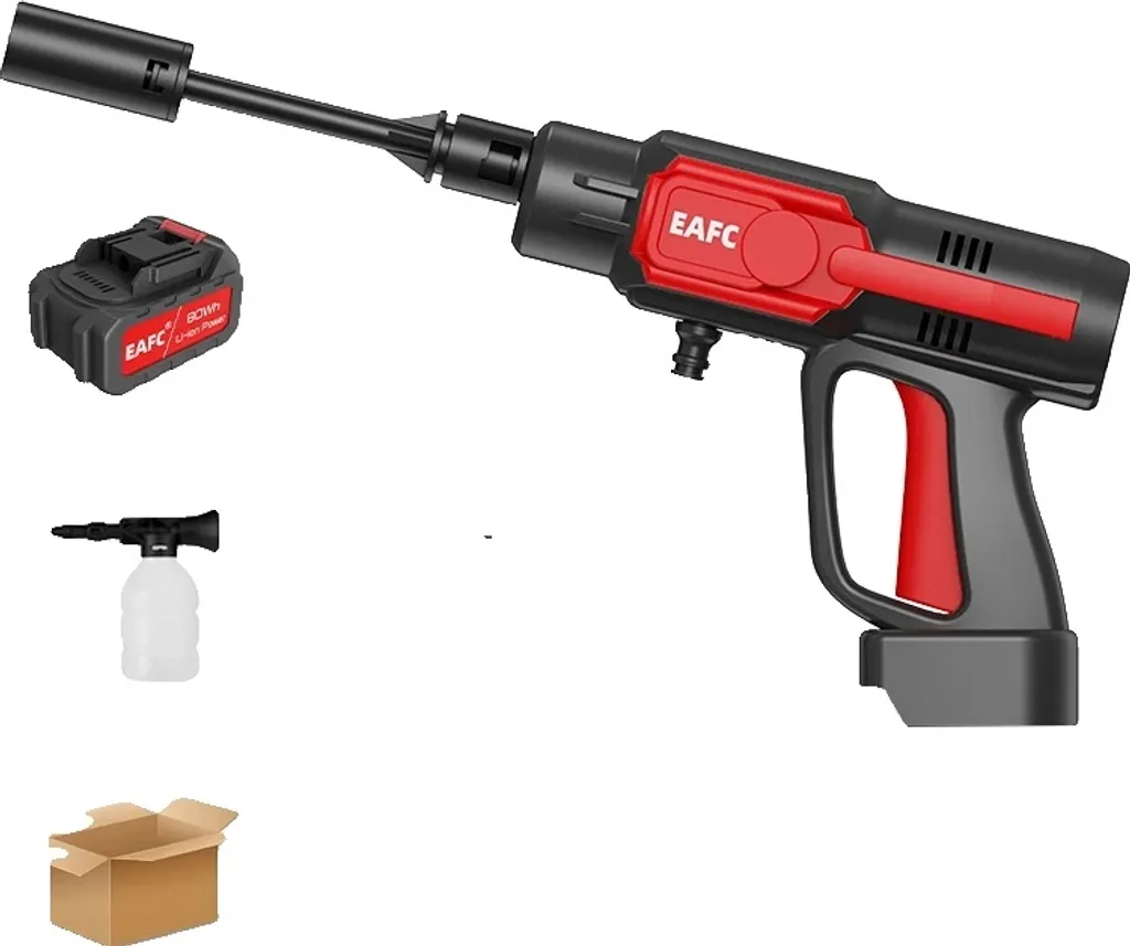 Nettoyeur Jet Haute Pression Brushless avec Batterie et Tuyau de 5m Inclus