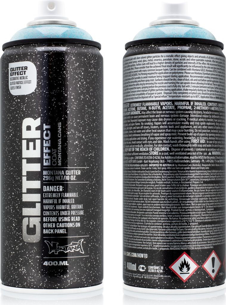 Glitter Spray Montana Effect Sprühlack Blau Cosmos 400ml Produktbild 