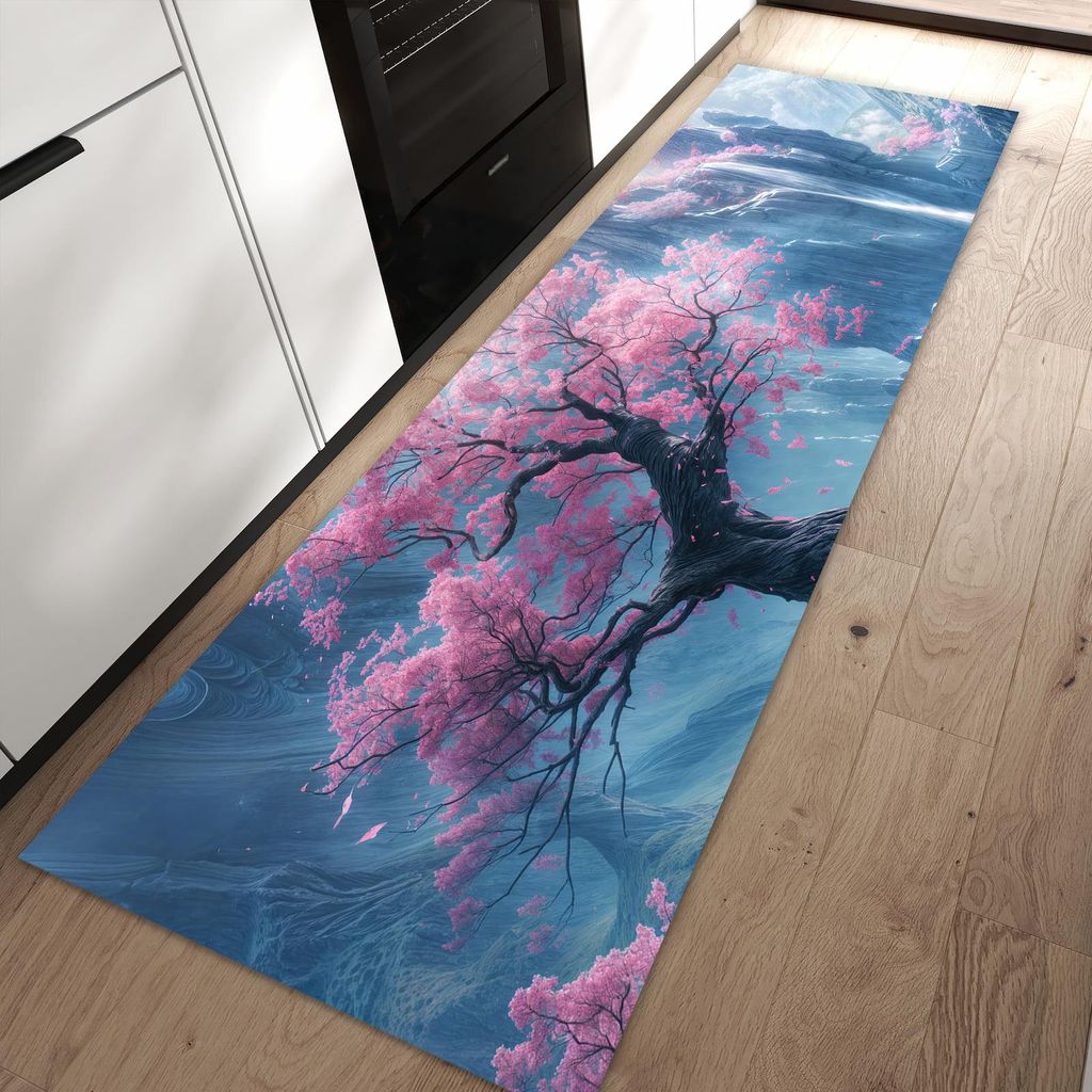Küchenteppich 60x90cm rutschfest & abwischbar PVC Läufer - Zauberhafte Landschaft