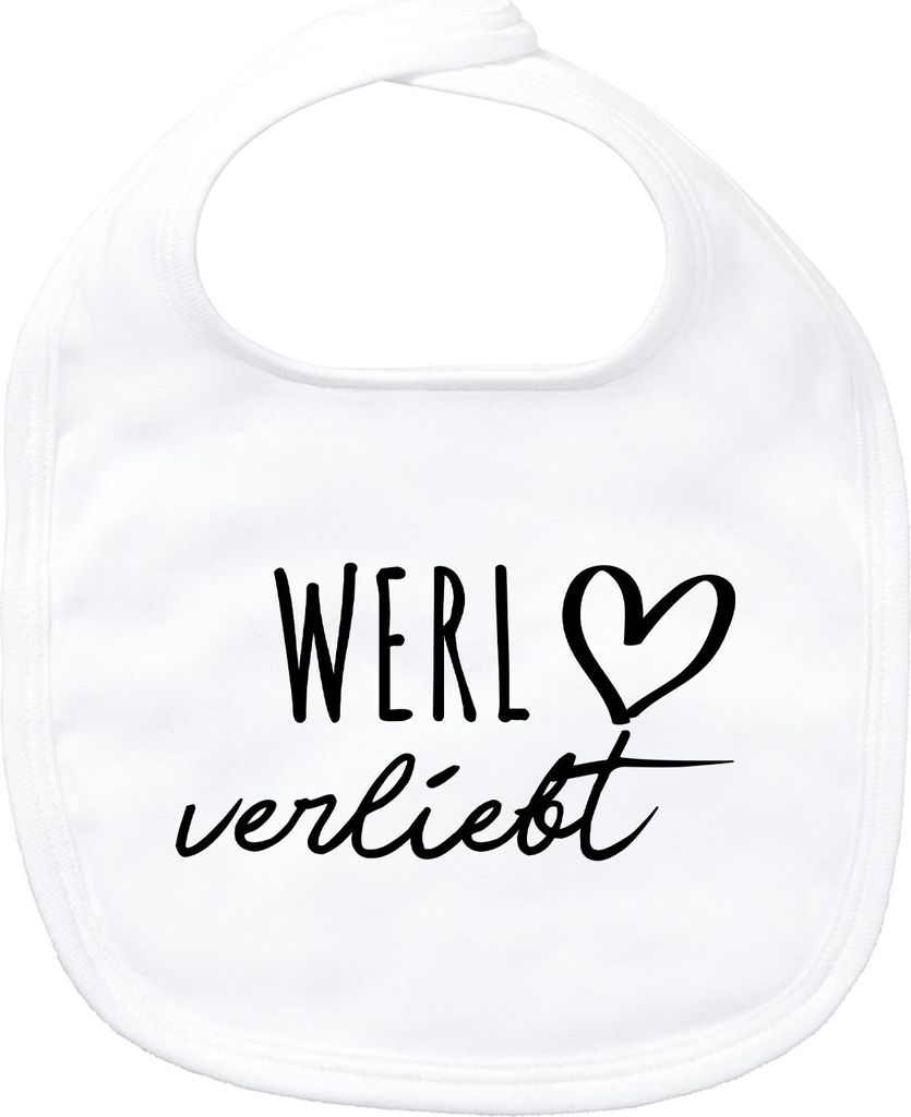 Huuraa Baby Lätzchen Werl verliebt White Klettverschluss  Produktbild 